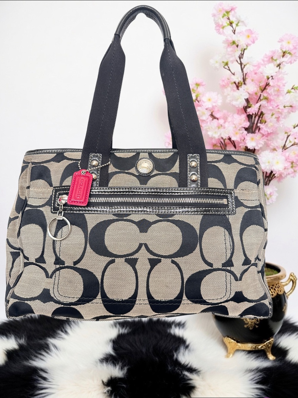 COACH DAISY SIGNATURE LARGE TOTE
